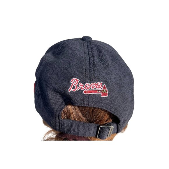 Atlanta Braves Womens Hat Cap Strap Back Adjustable Baseball Under Armour Script - Picture 5 of 5